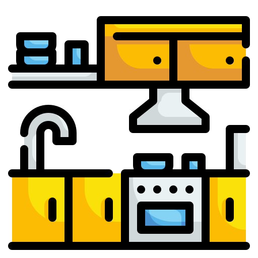 Kitchen renovation service icon