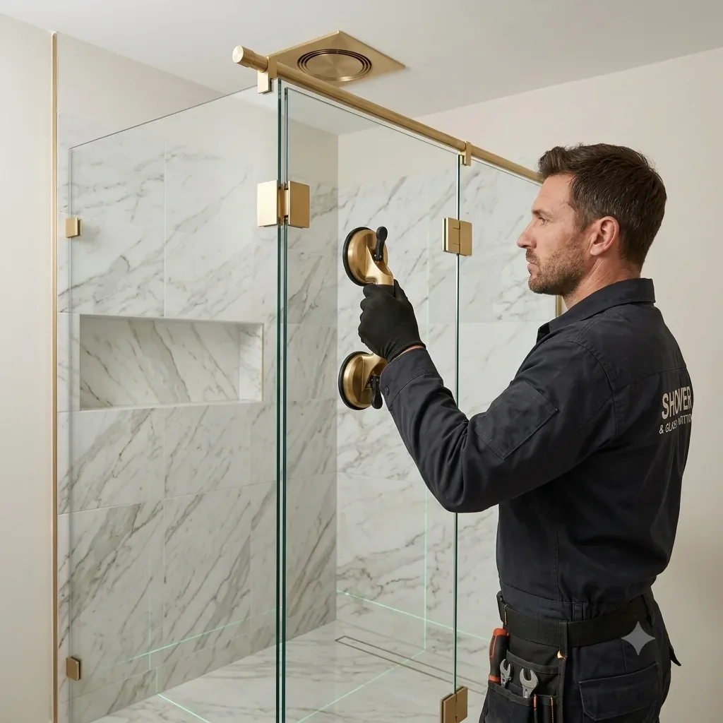 Glass partition for bathroom renovation