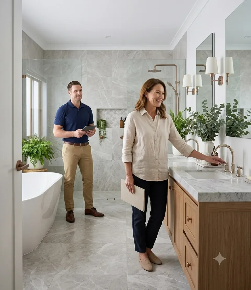 Bathroom renovation execution and final handover